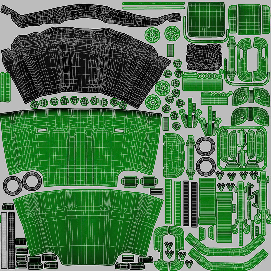 Waste bin with empty bag 3D model_6