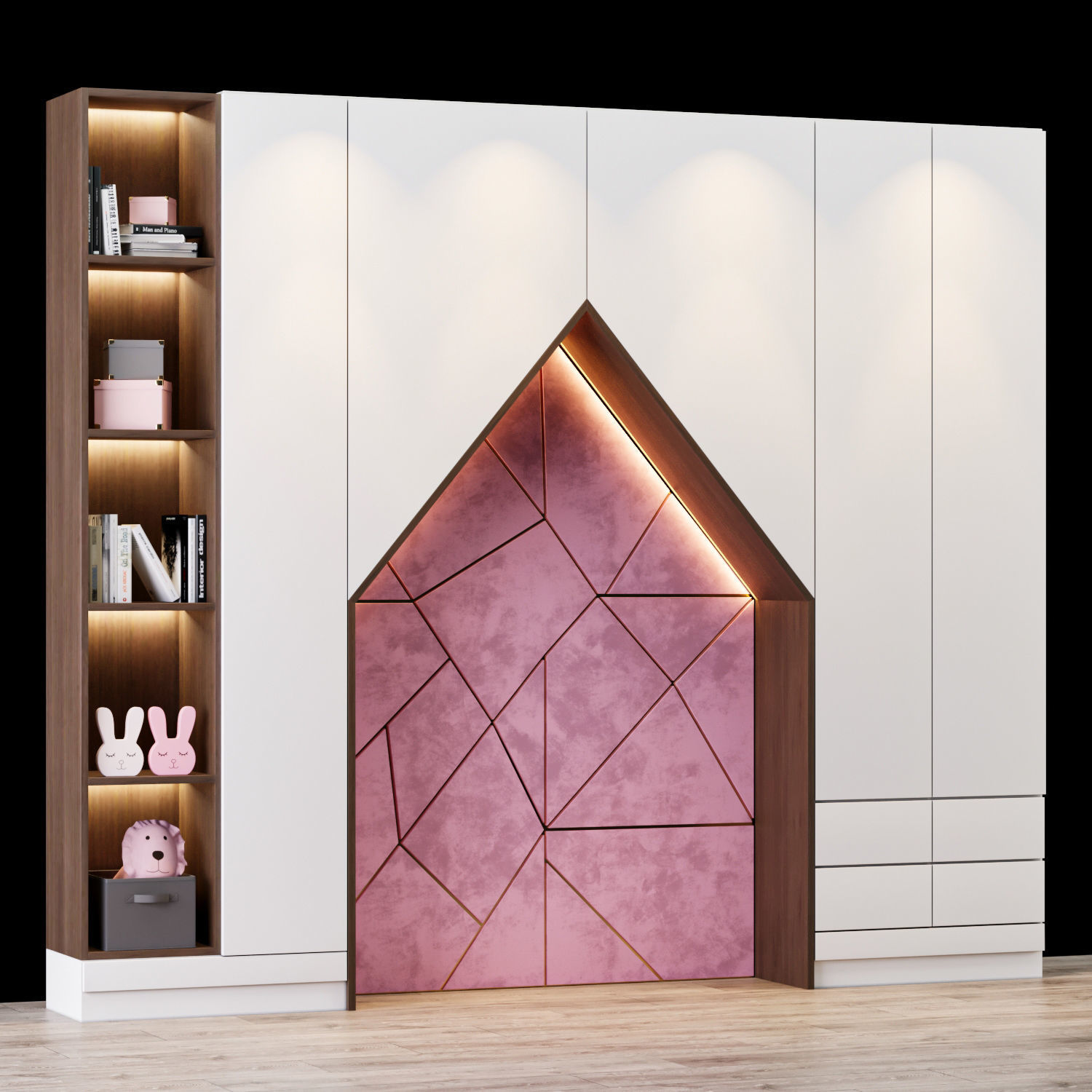 Wardrobe For Children 001 3D model_1