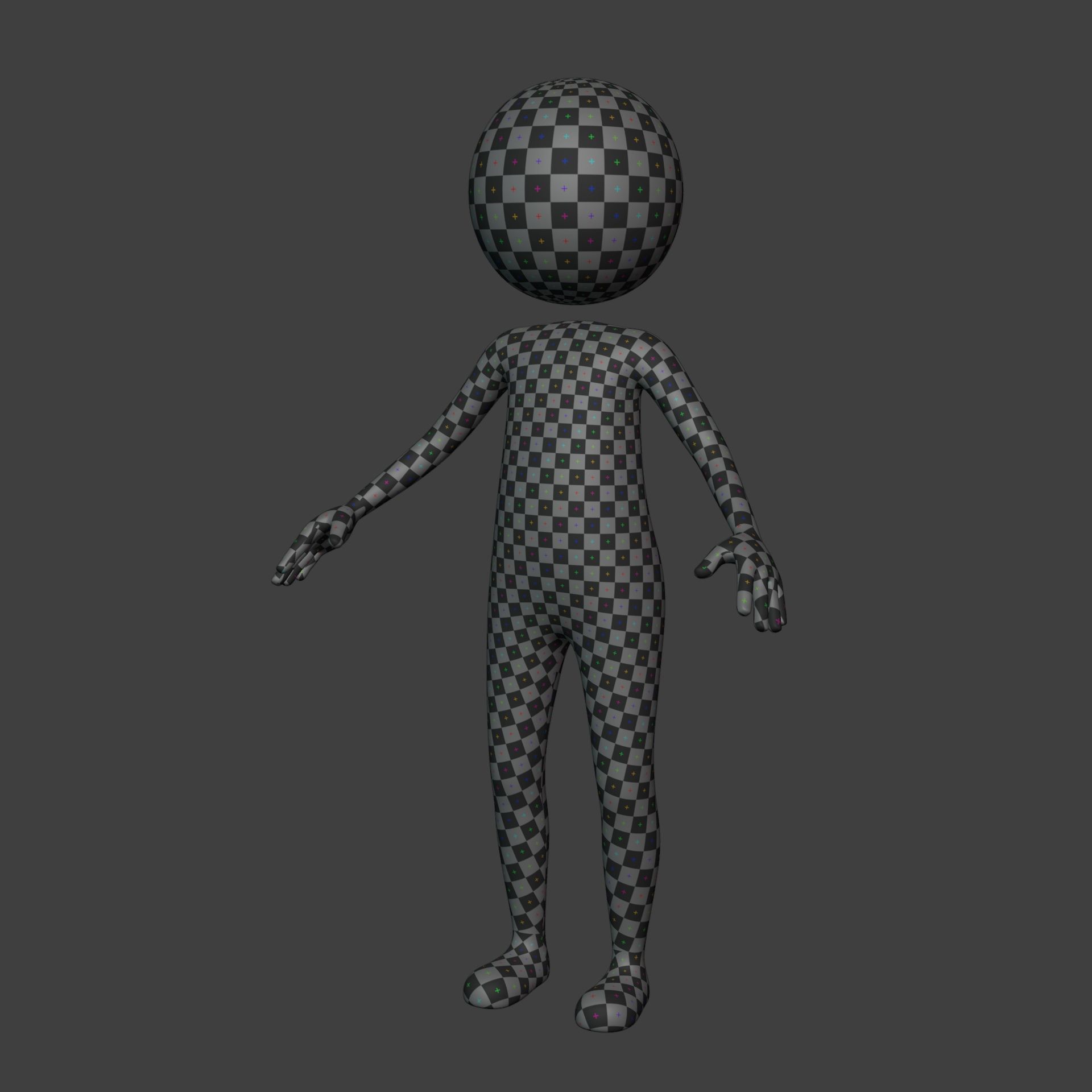 Cartoon Man - Stickman with High Quality FK and IK Rig  Low-poly 3D model_5