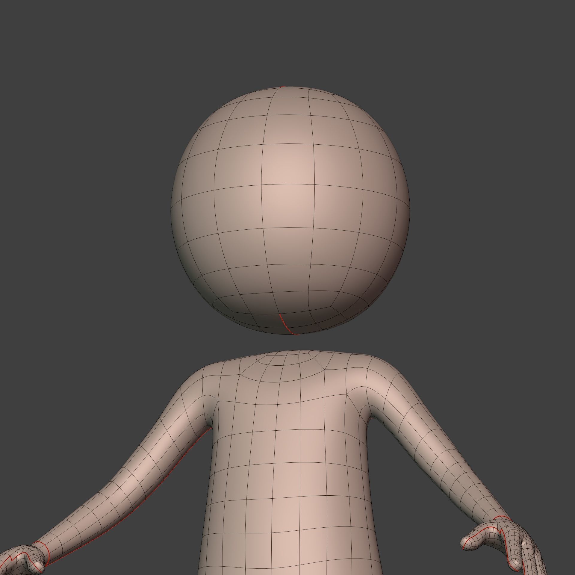 Cartoon Man - Stickman with High Quality FK and IK Rig  Low-poly 3D model_13