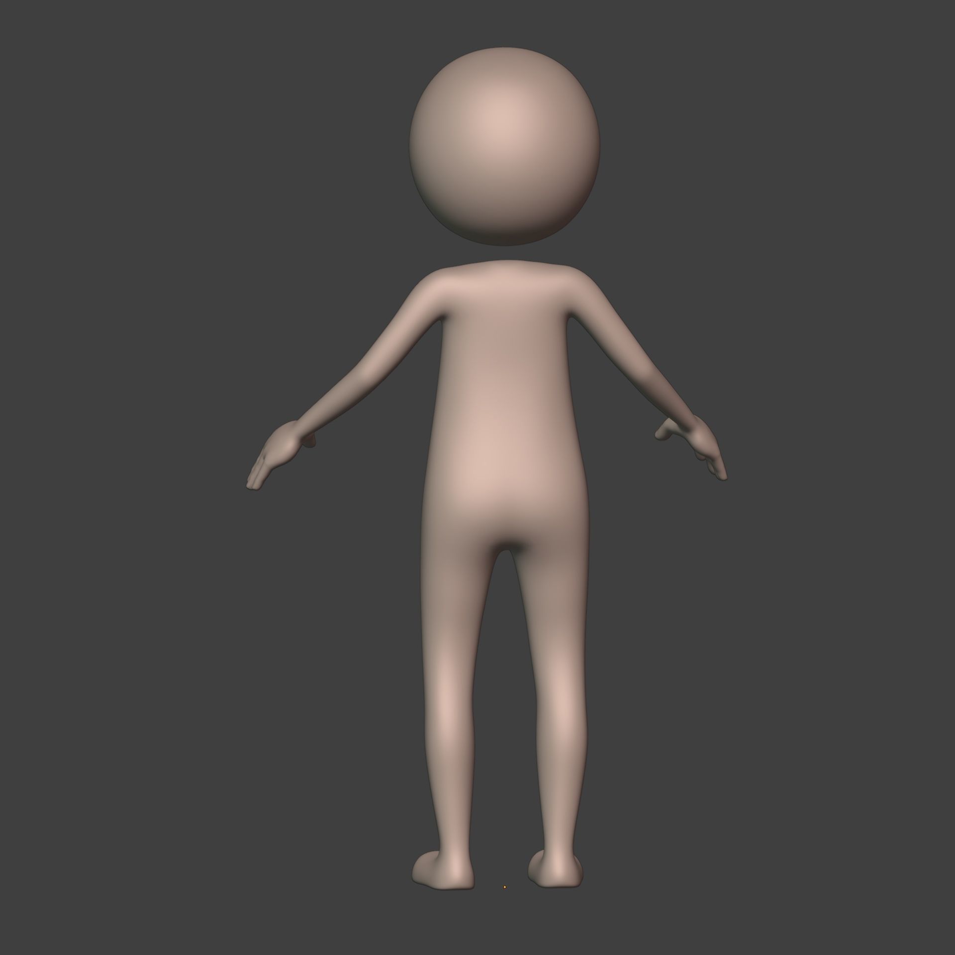 Cartoon Man - Stickman with High Quality FK and IK Rig  Low-poly 3D model_10