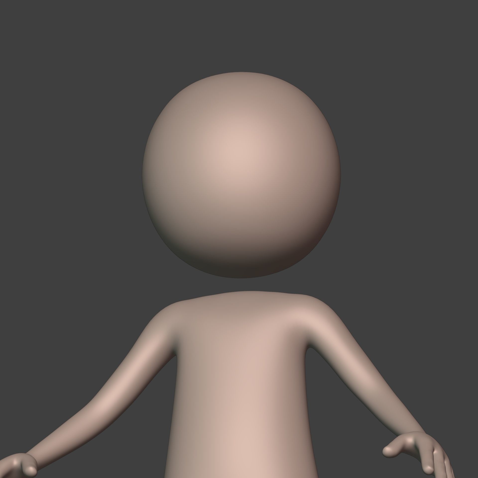 Cartoon Man - Stickman with High Quality FK and IK Rig  Low-poly 3D model_12