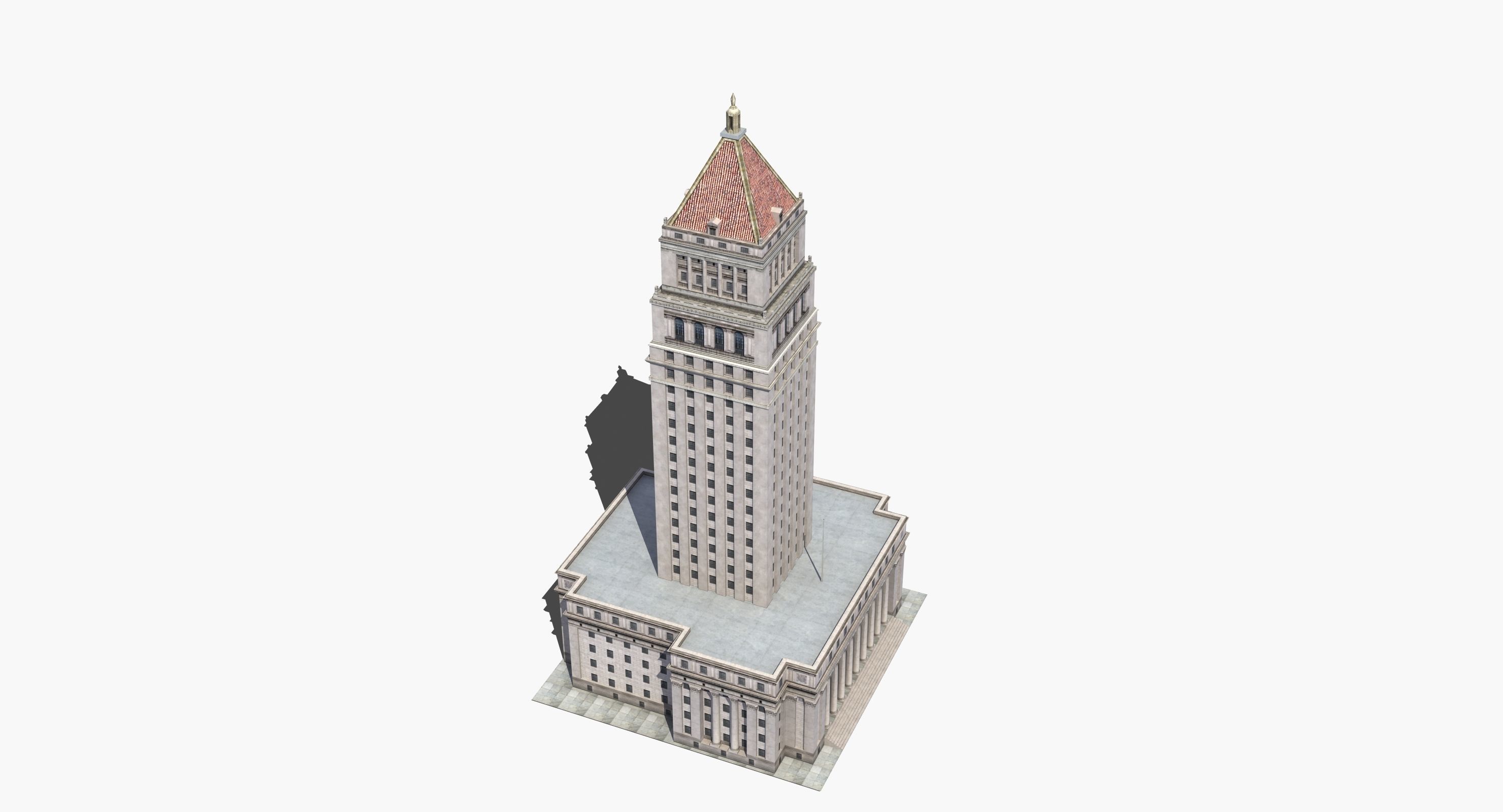 City Courthouse Building 3D model_3
