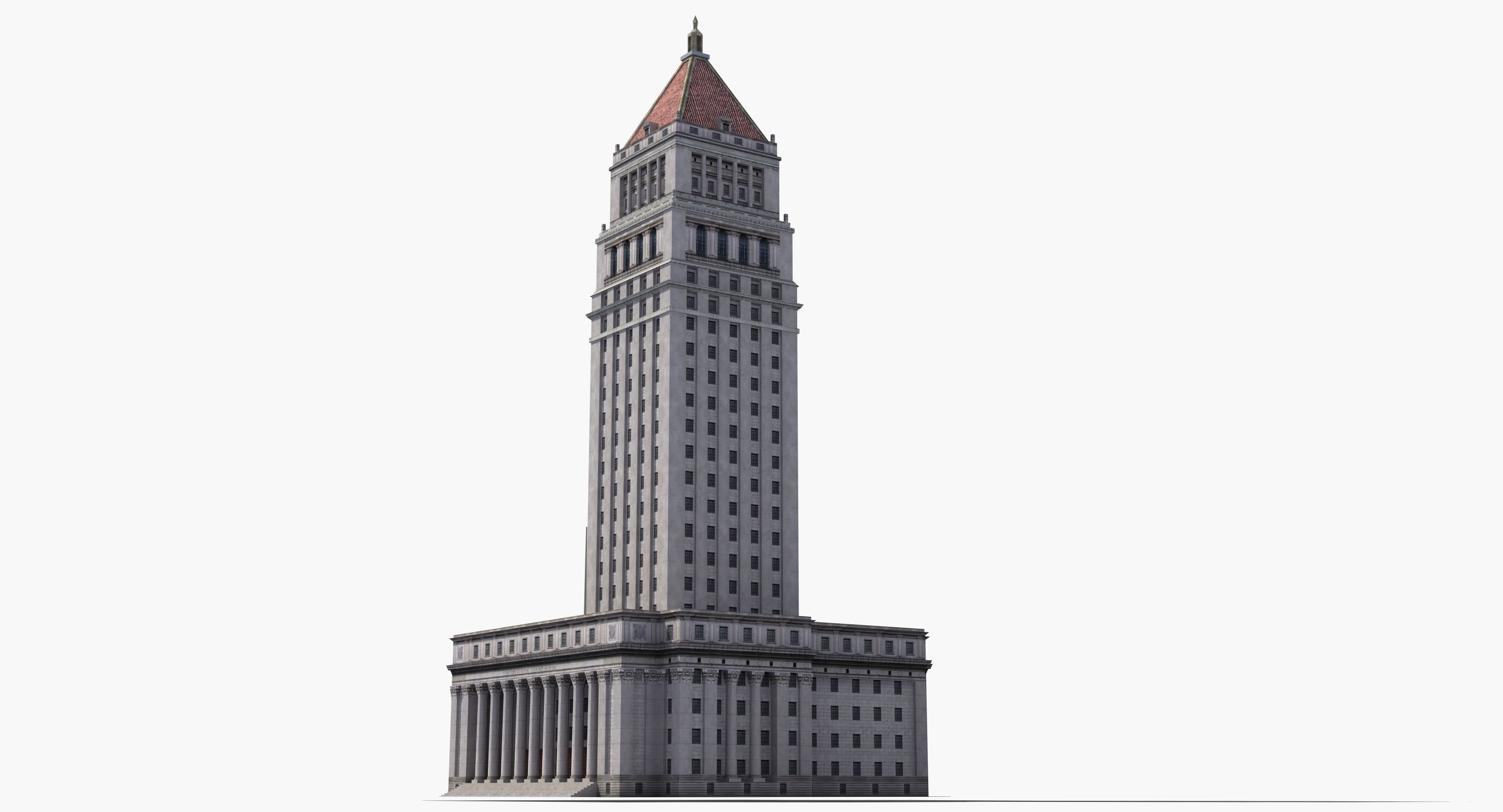 City Courthouse Building 3D model_1