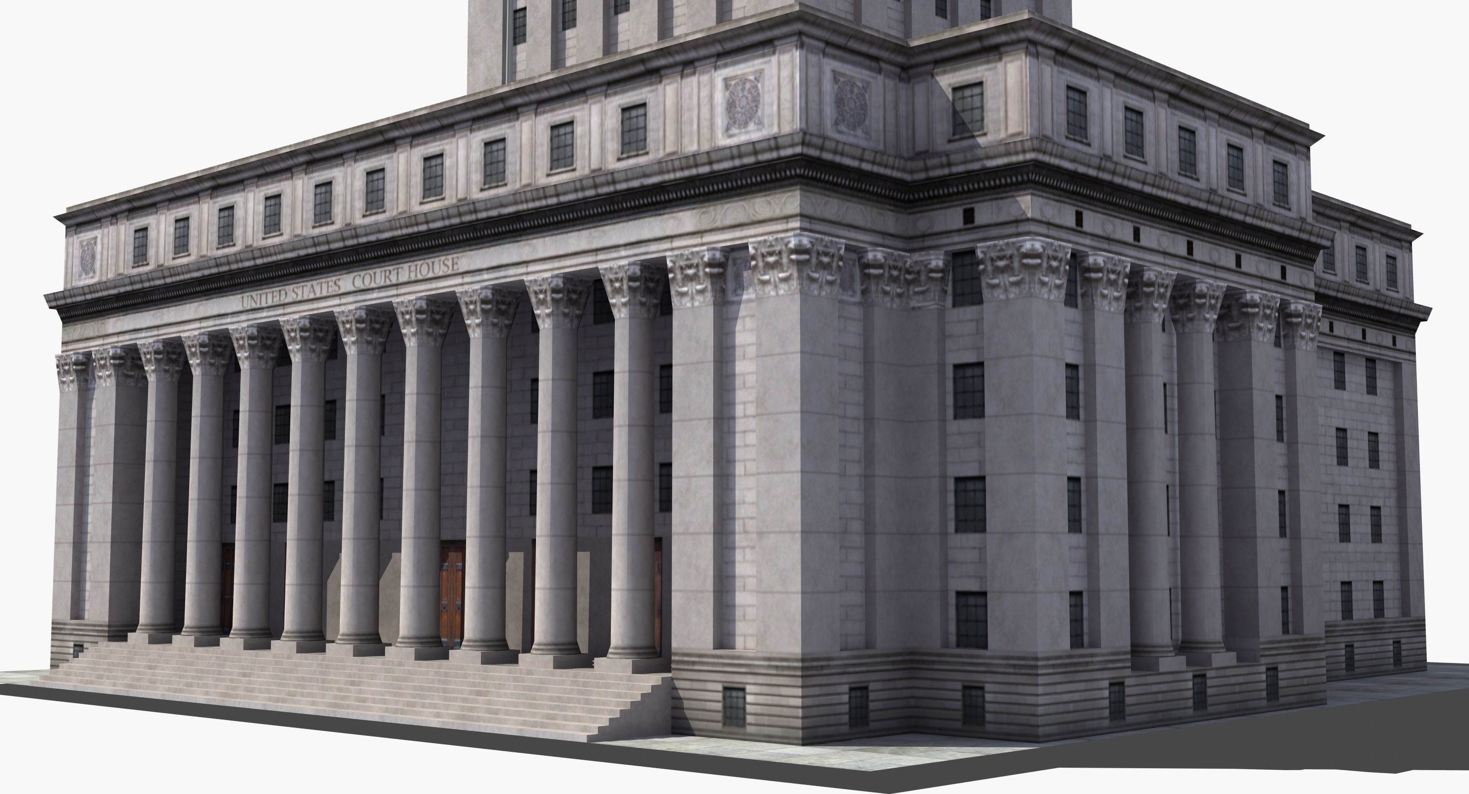 City Courthouse Building 3D model_2