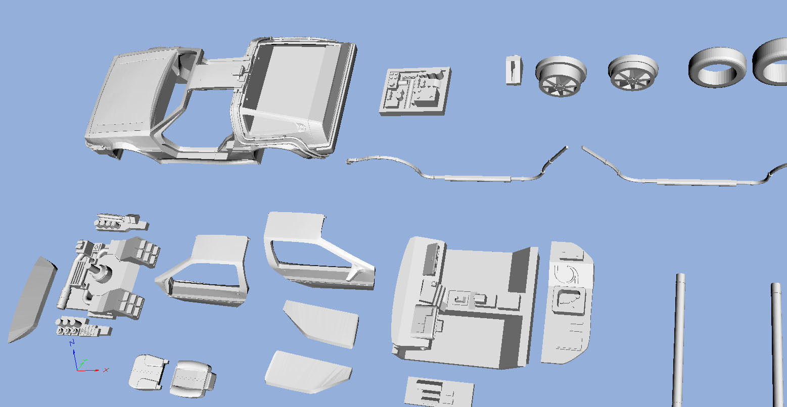 HO Scale or larger Back to the Future 3D Print Model 1-87 3D print model_6