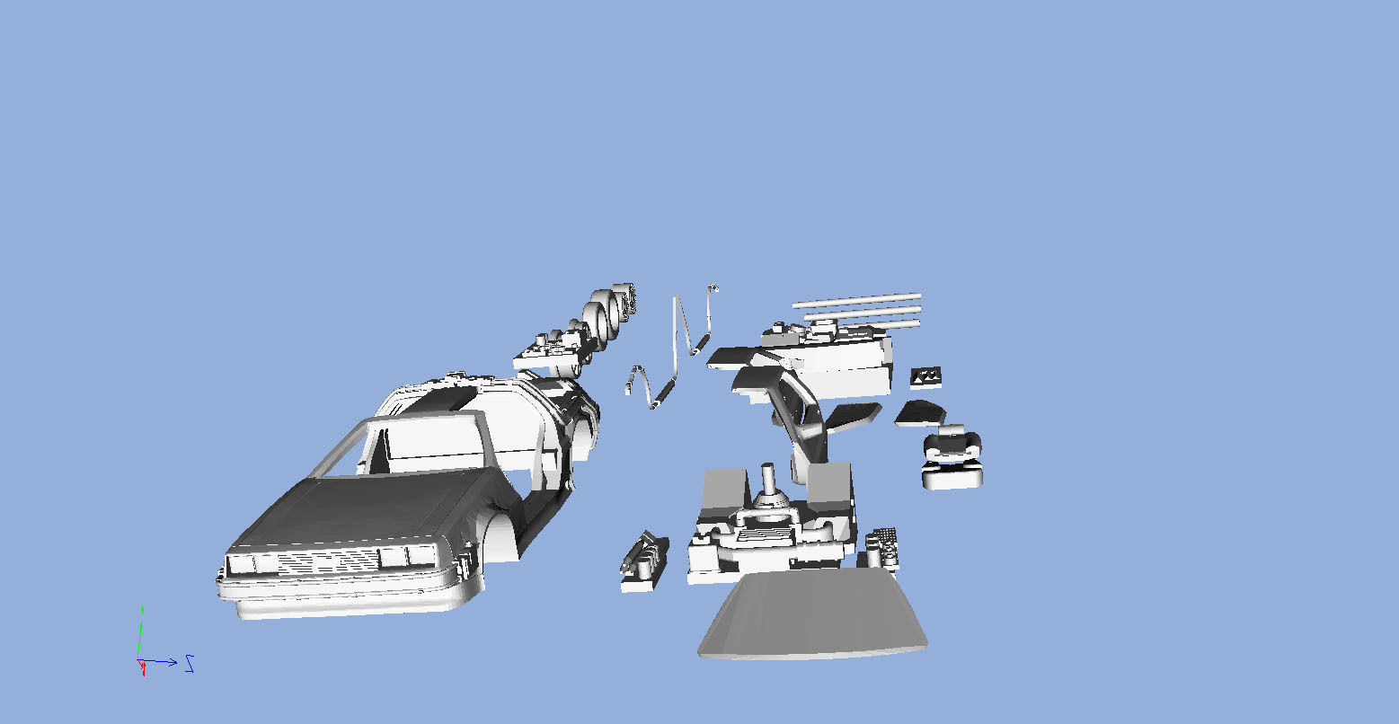 HO Scale or larger Back to the Future 3D Print Model 1-87 3D print model_4