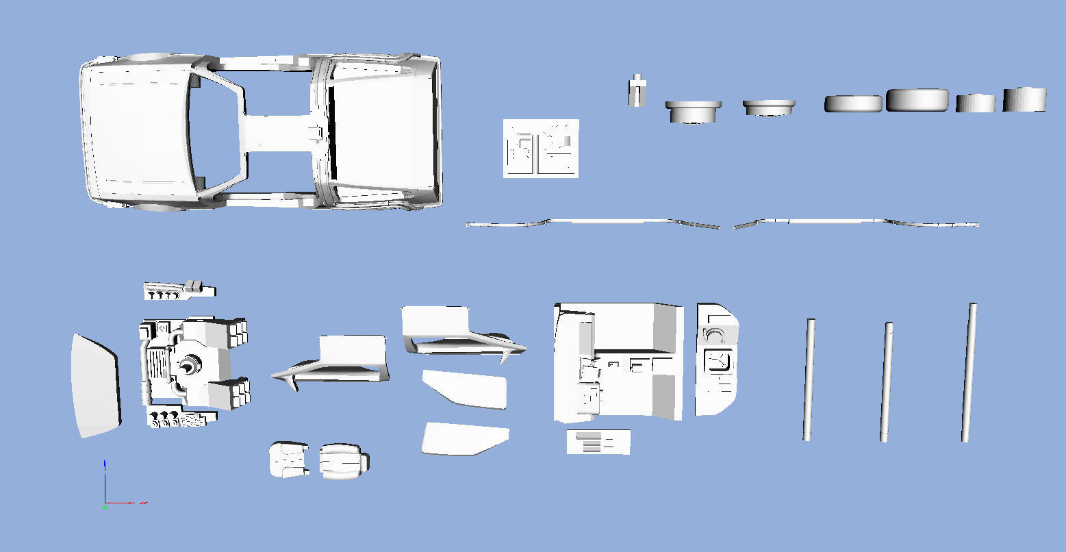 HO Scale or larger Back to the Future 3D Print Model 1-87 3D print model_2
