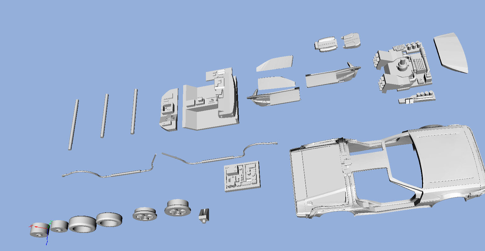 HO Scale or larger Back to the Future 3D Print Model 1-87 3D print model_5