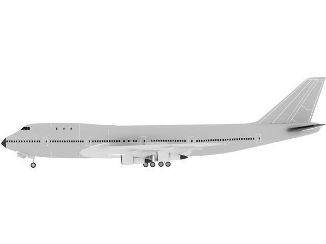 Airplane B747  Free 3D model_3