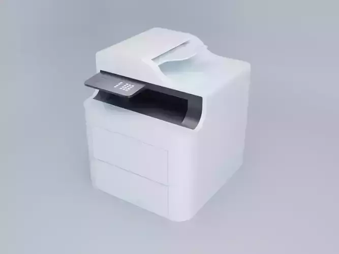 Low poly Xerox Printer Low-poly 3D model