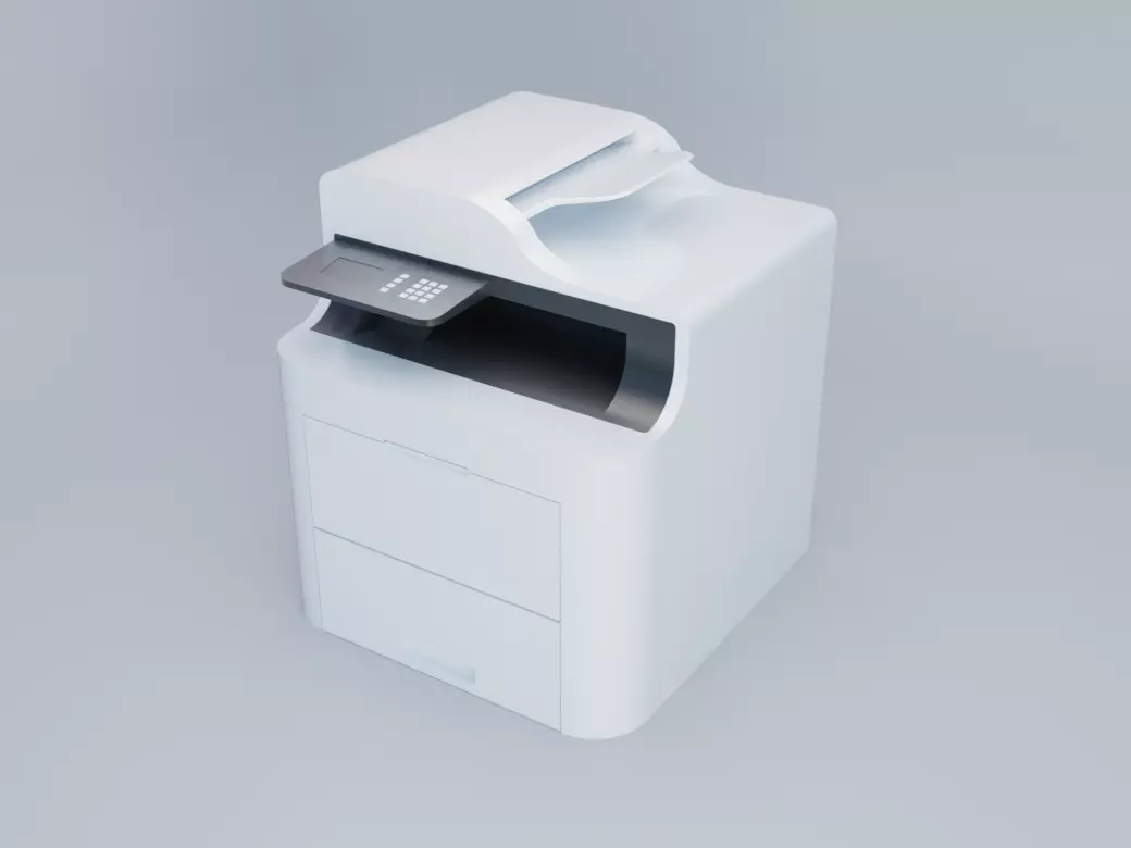 Low poly Xerox Printer Low-poly 3D model