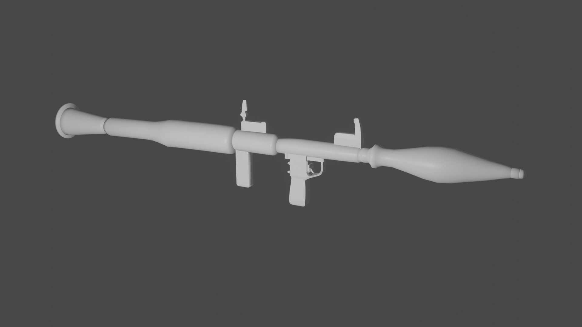 Low-Poly RPG-7 grenade launcher Free low-poly 3D model_1