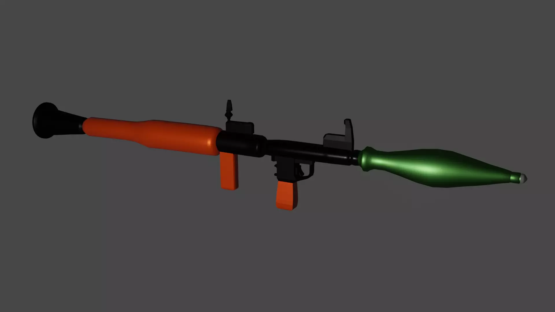 Low-Poly RPG-7 grenade launcher Free low-poly 3D model_0