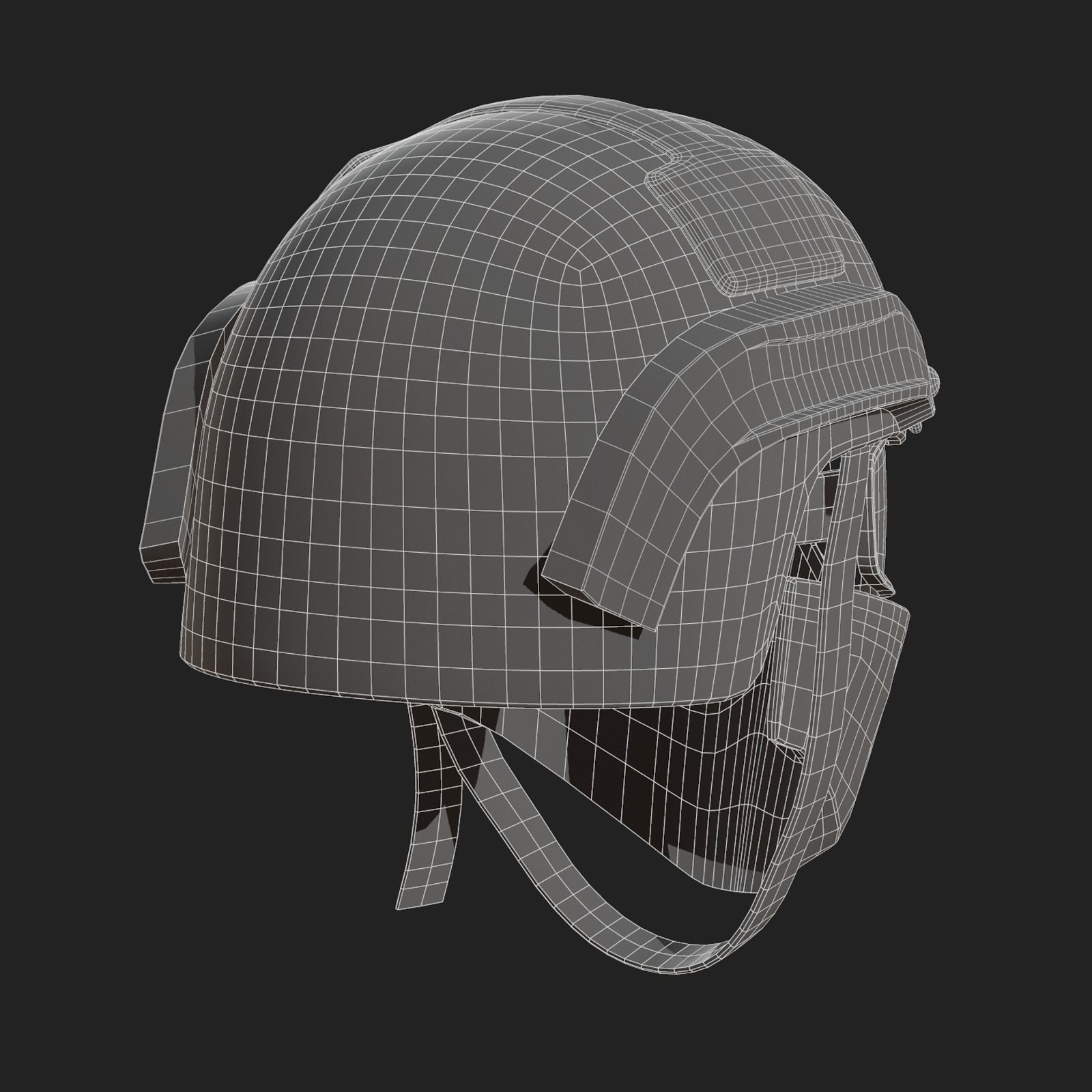 Helmet mask millitary combat soldier armor scifi fantasy  Low-poly 3D model_12