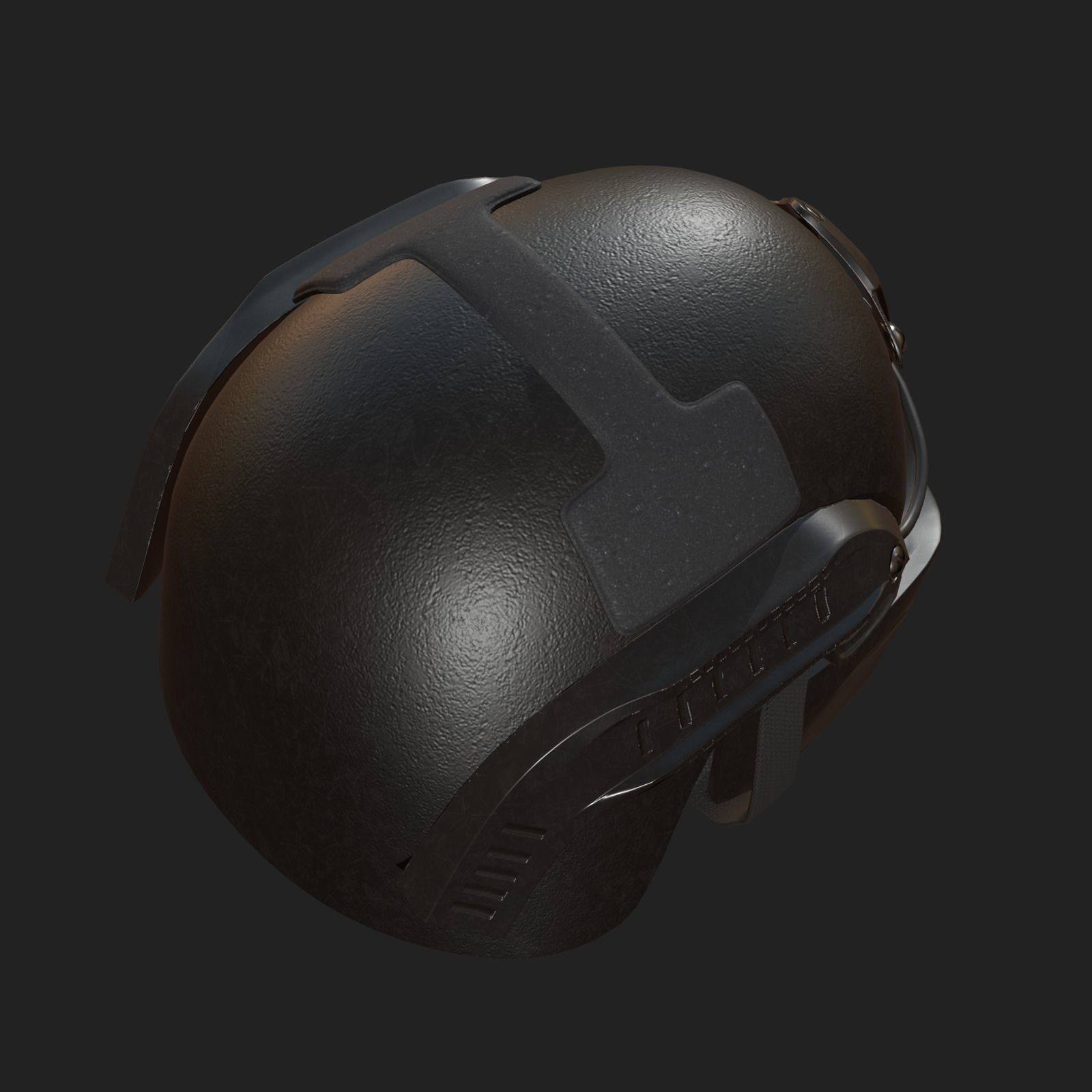 Helmet mask millitary combat soldier armor scifi fantasy  Low-poly 3D model_3