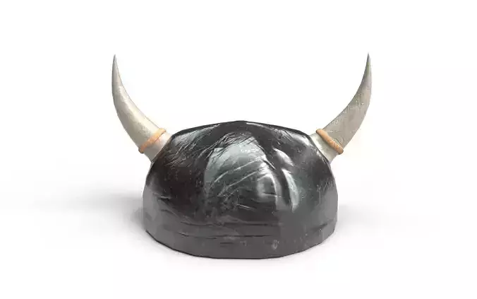 viking helmet low-poly and high -poly 3D model