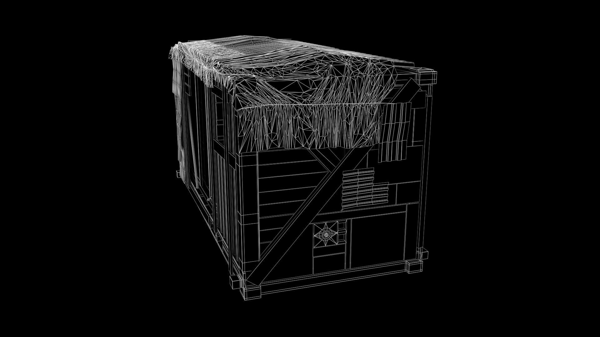 Container house Low-poly 3D model_12