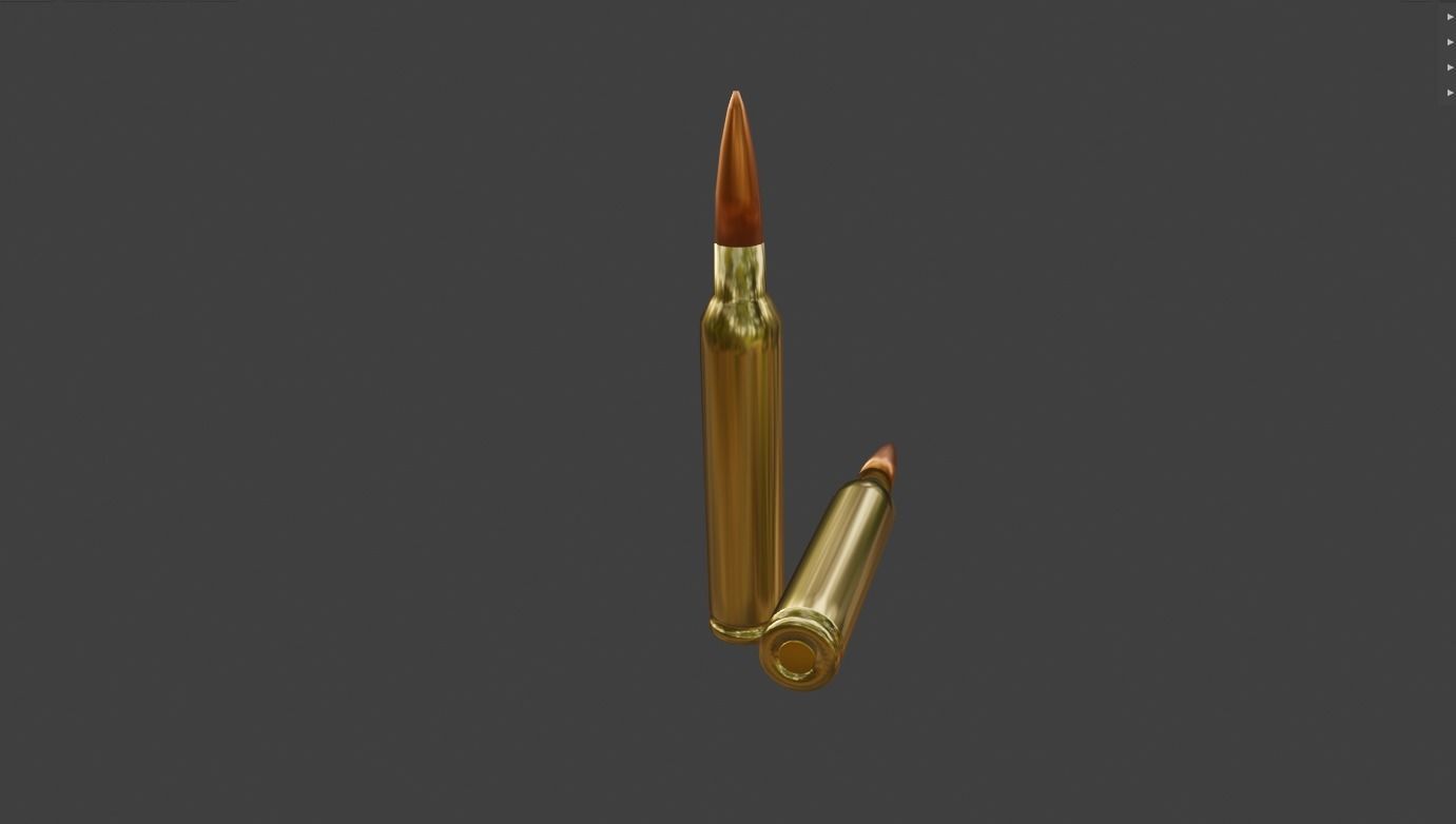 Shotgun and m4 Bullets Free low-poly 3D model_4