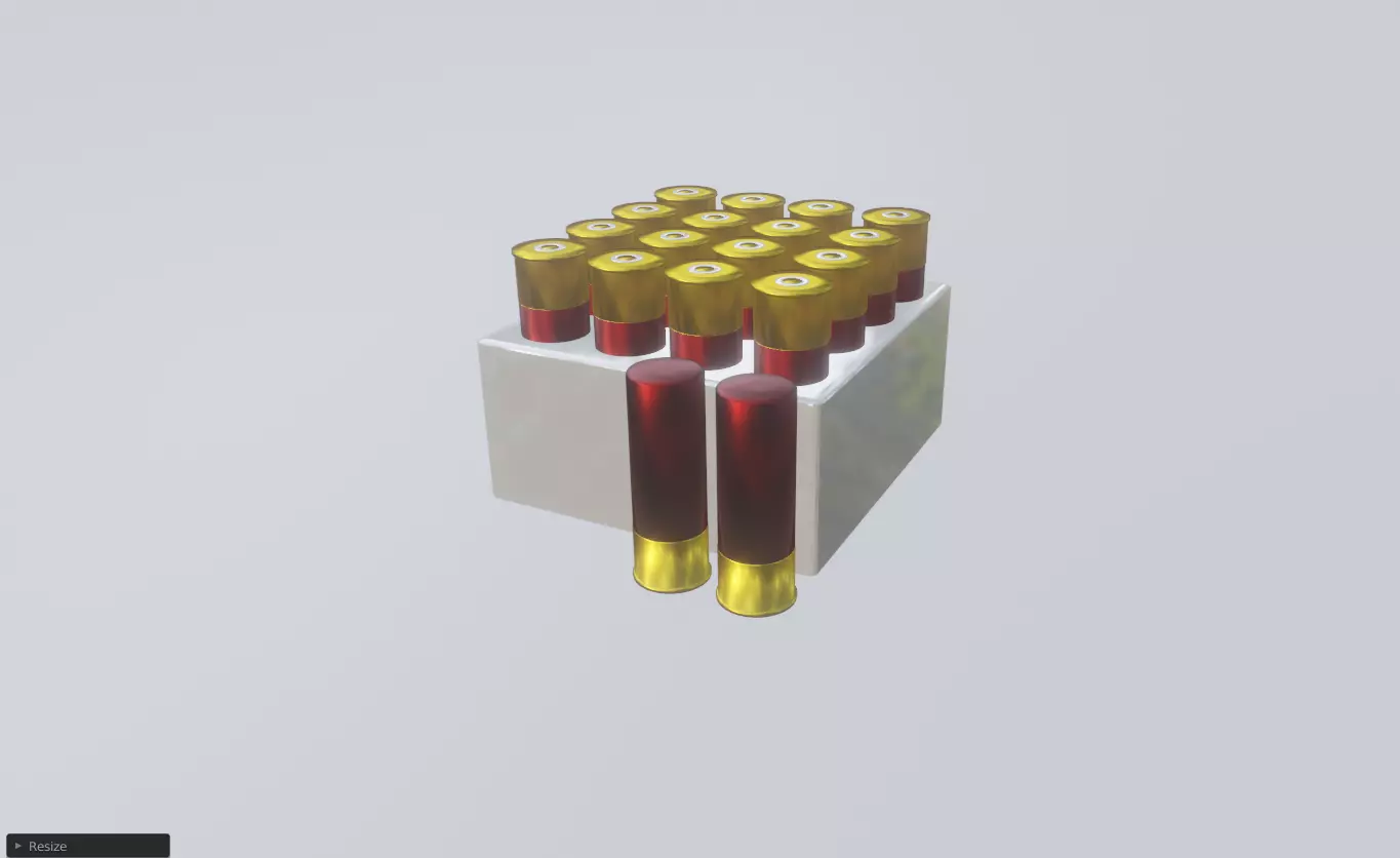 Shotgun and m4 Bullets Free low-poly 3D model_0