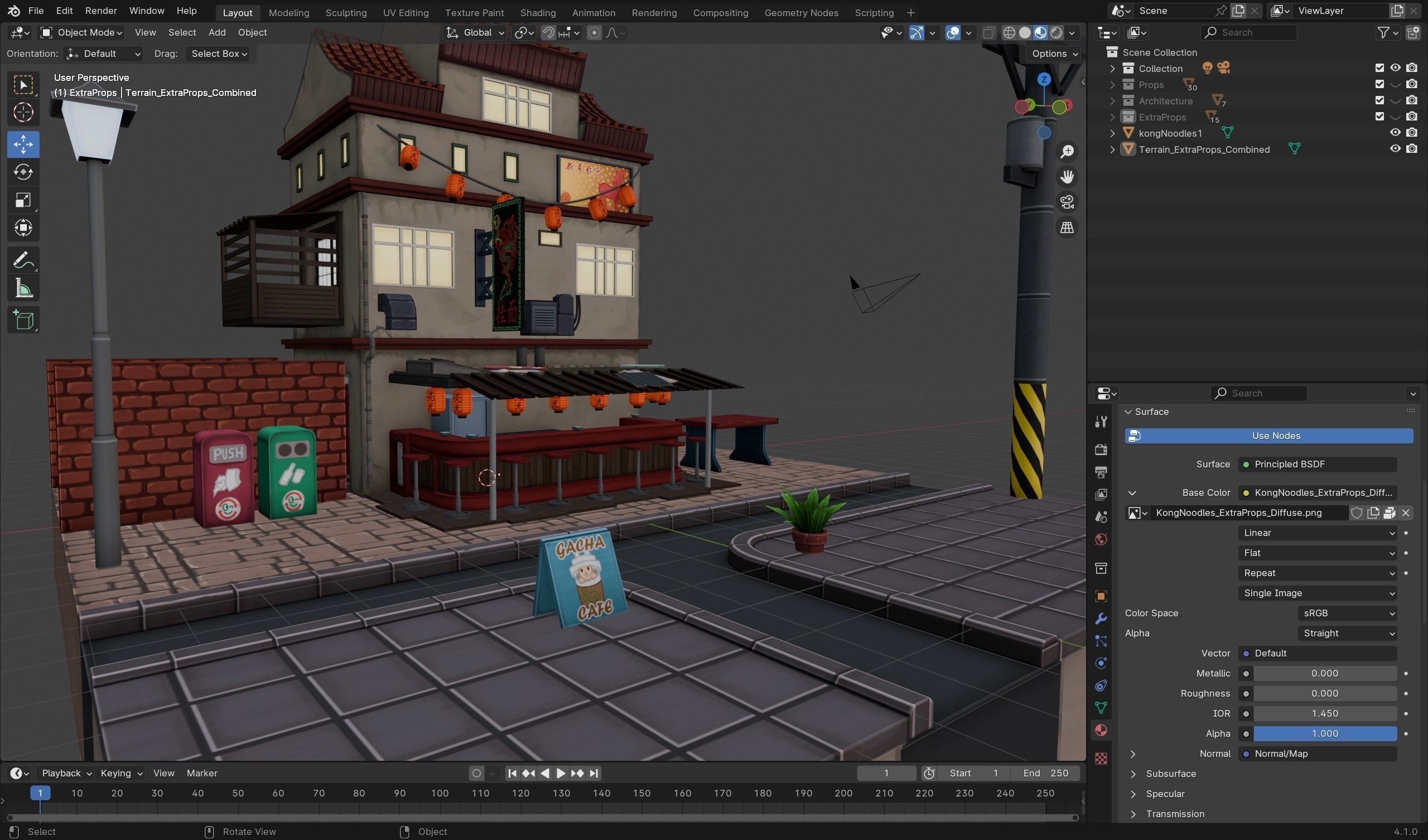 Kong Noodles Low-poly 3D model_8