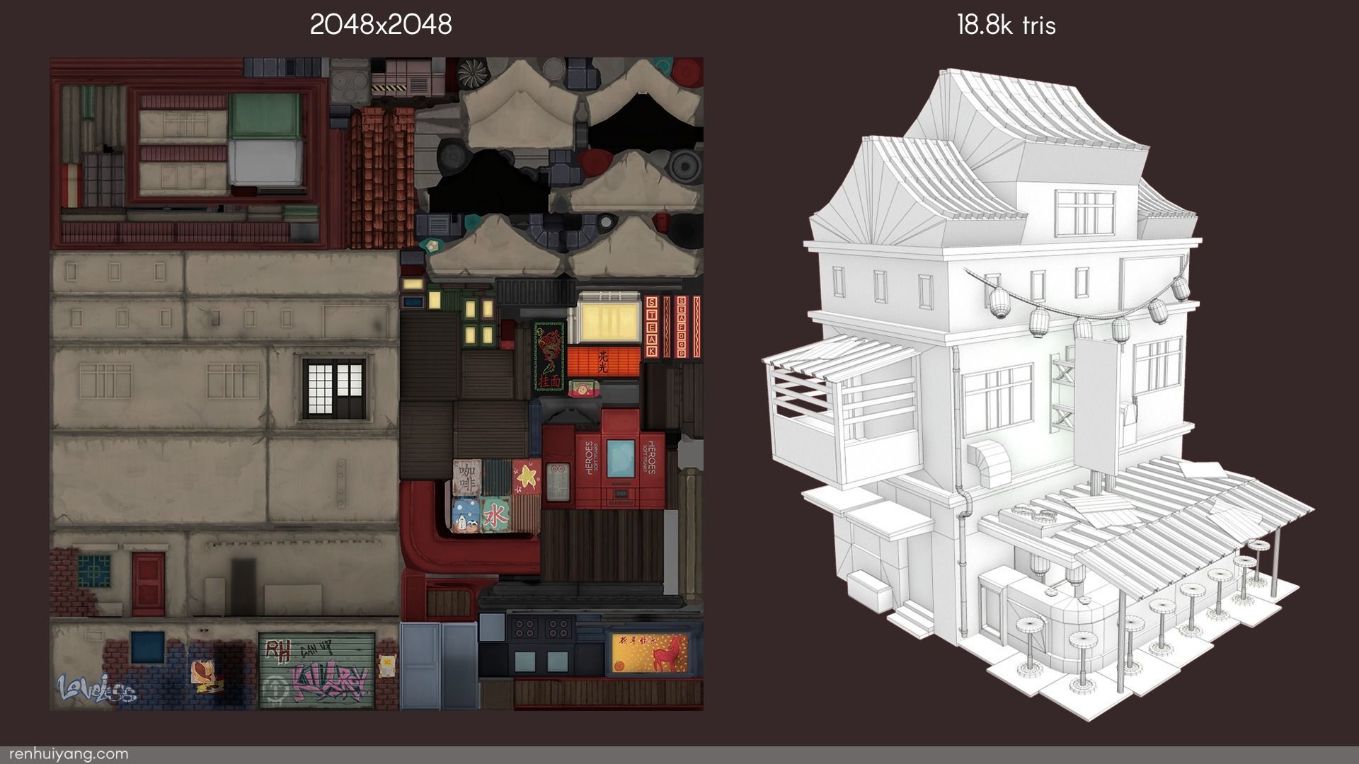 Kong Noodles Low-poly 3D model_4