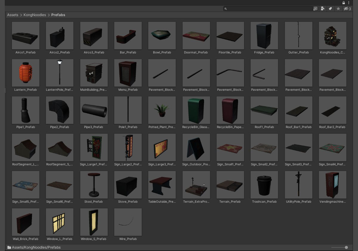 Kong Noodles Low-poly 3D model_14