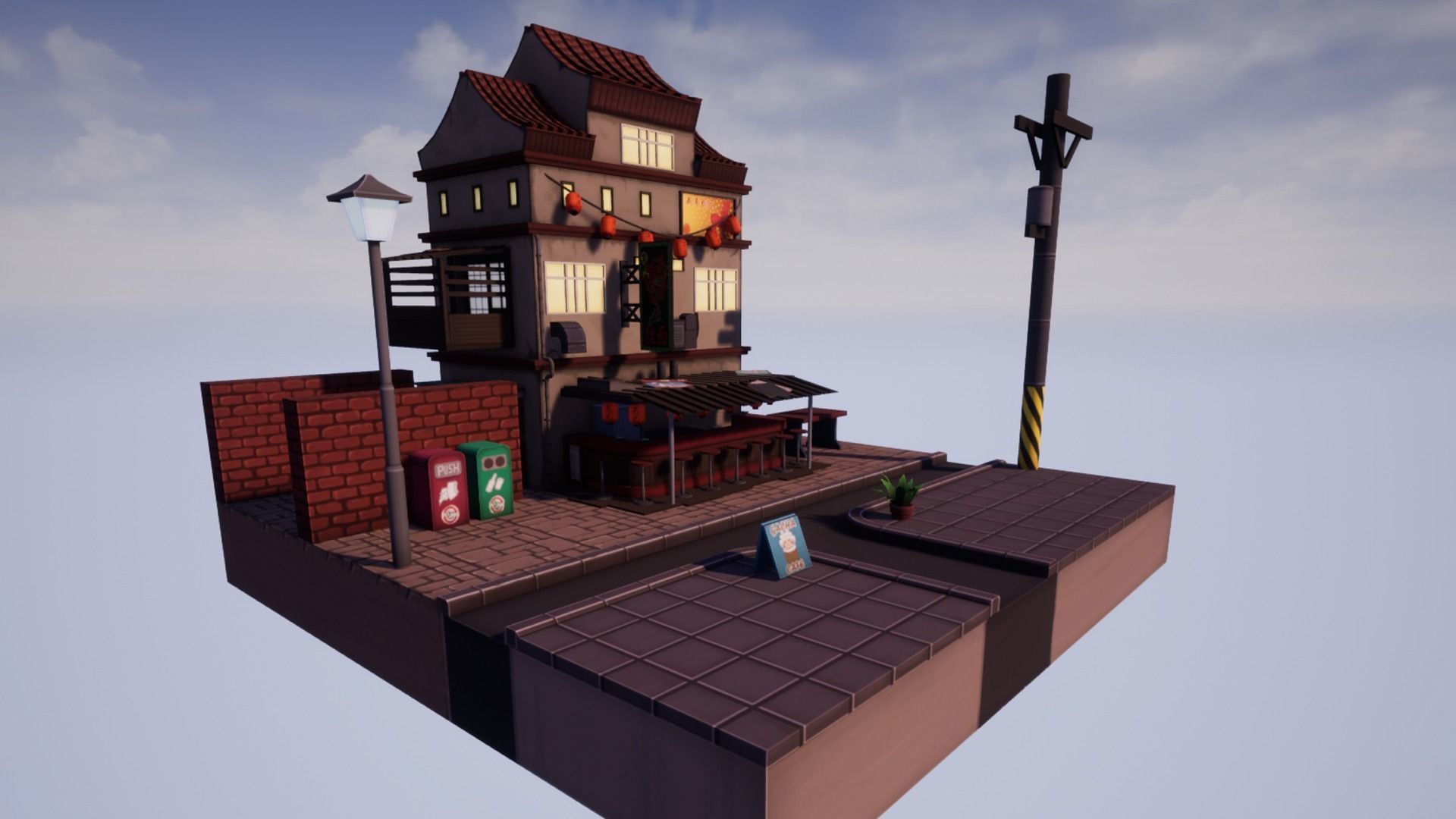 Kong Noodles Low-poly 3D model_16