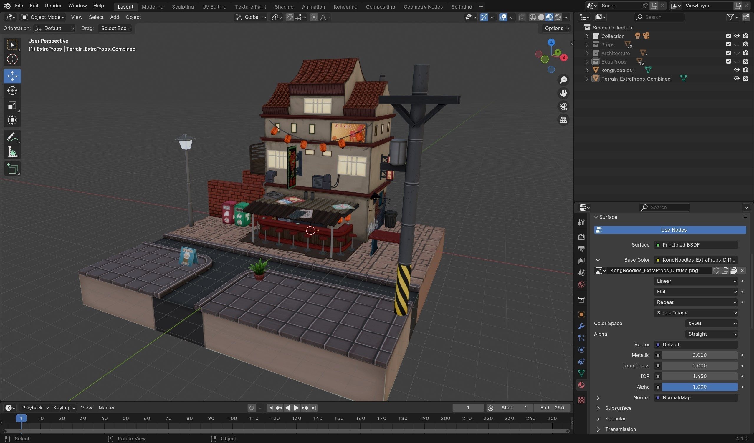 Kong Noodles Low-poly 3D model_9