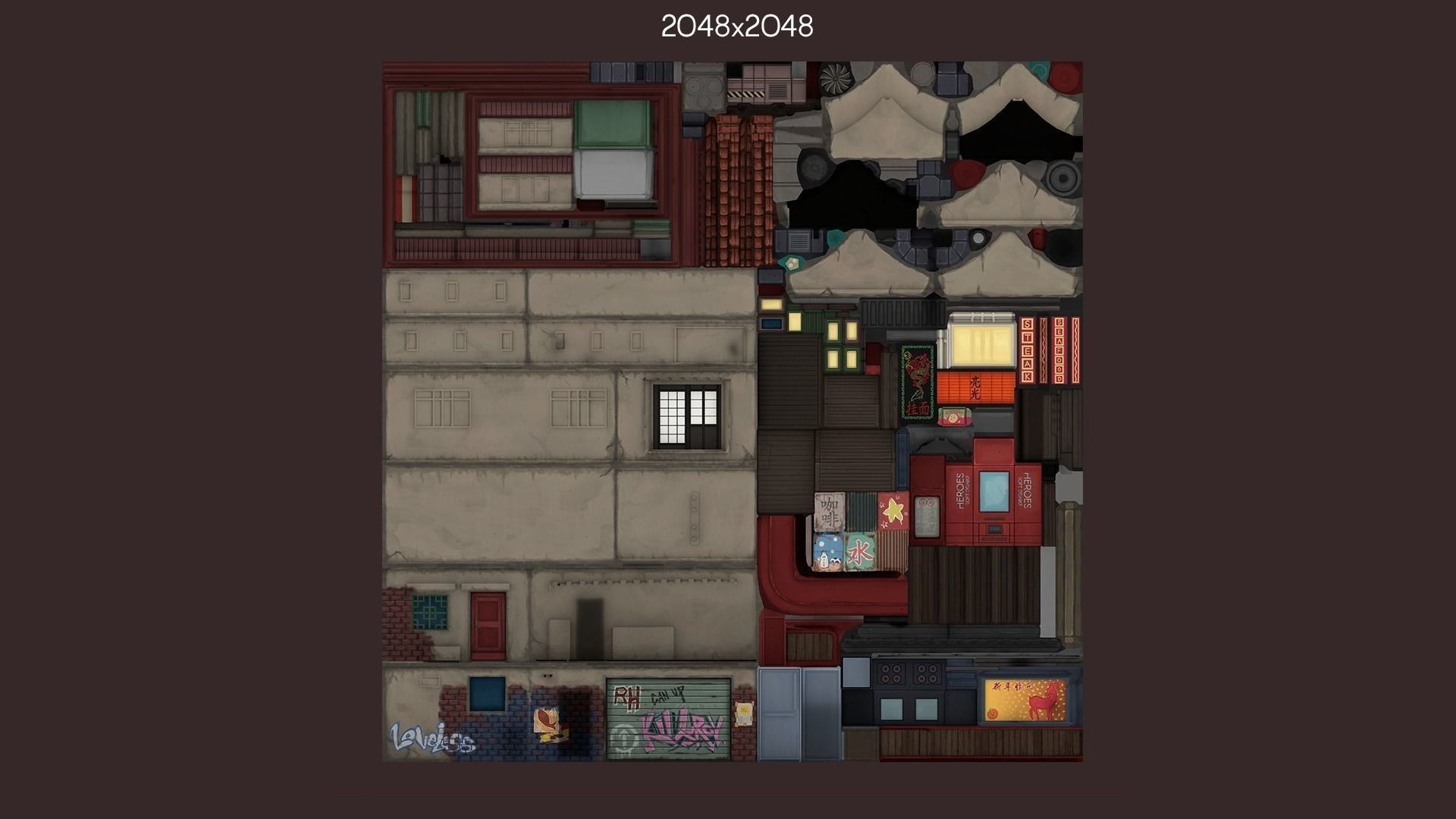 Kong Noodles Low-poly 3D model_6