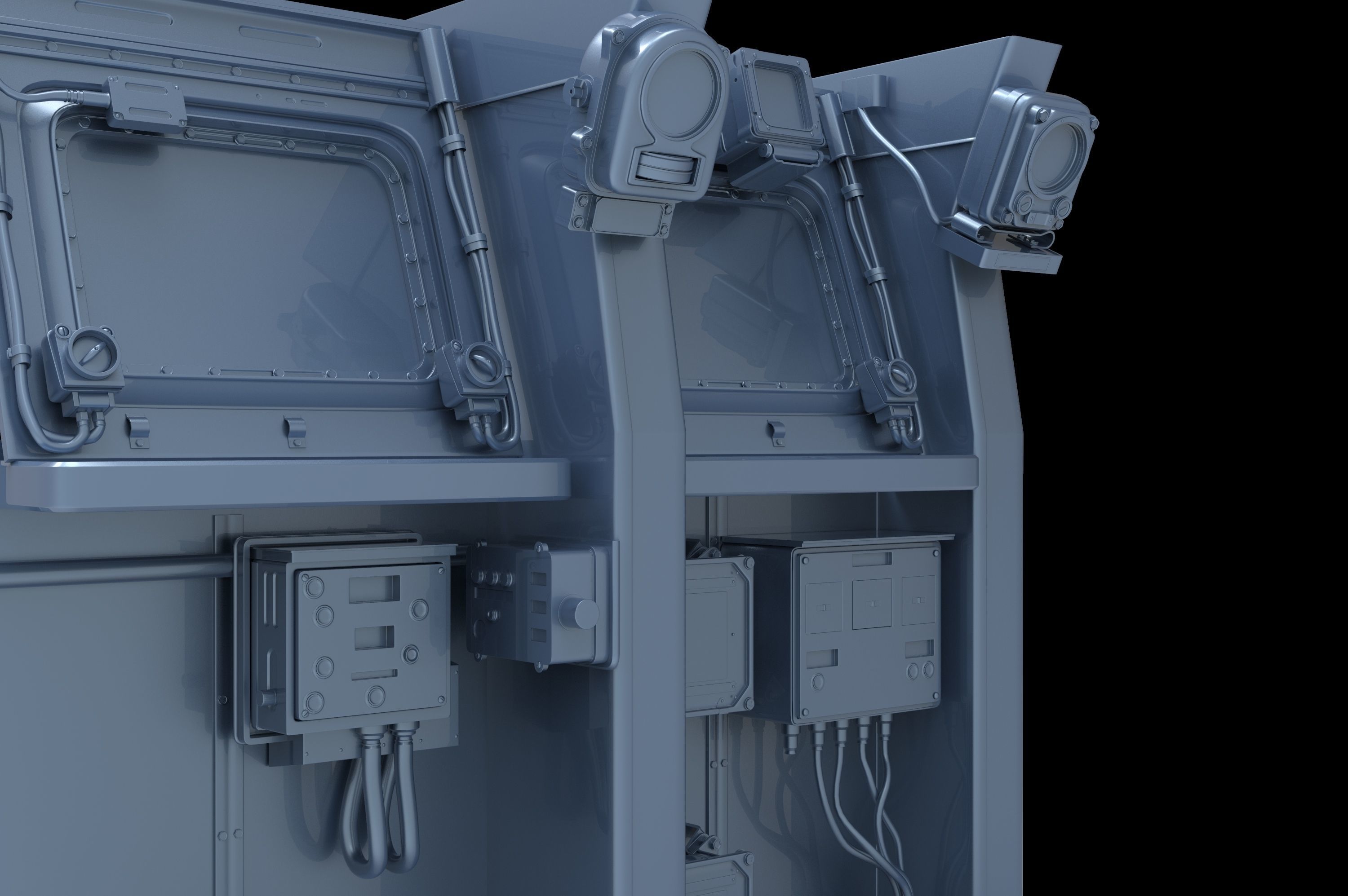 Sci-fi scene highpoly 3D model_9