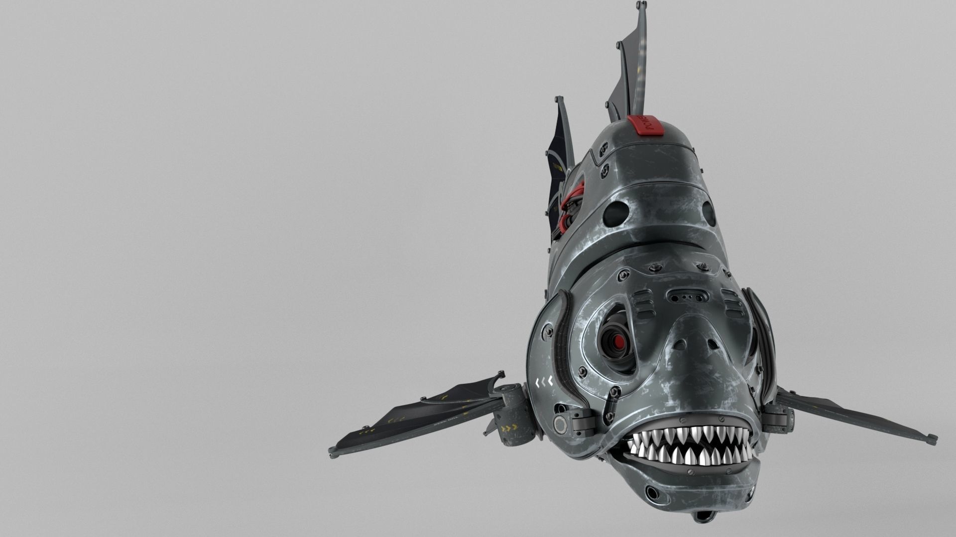 piranha robot 3D model_3