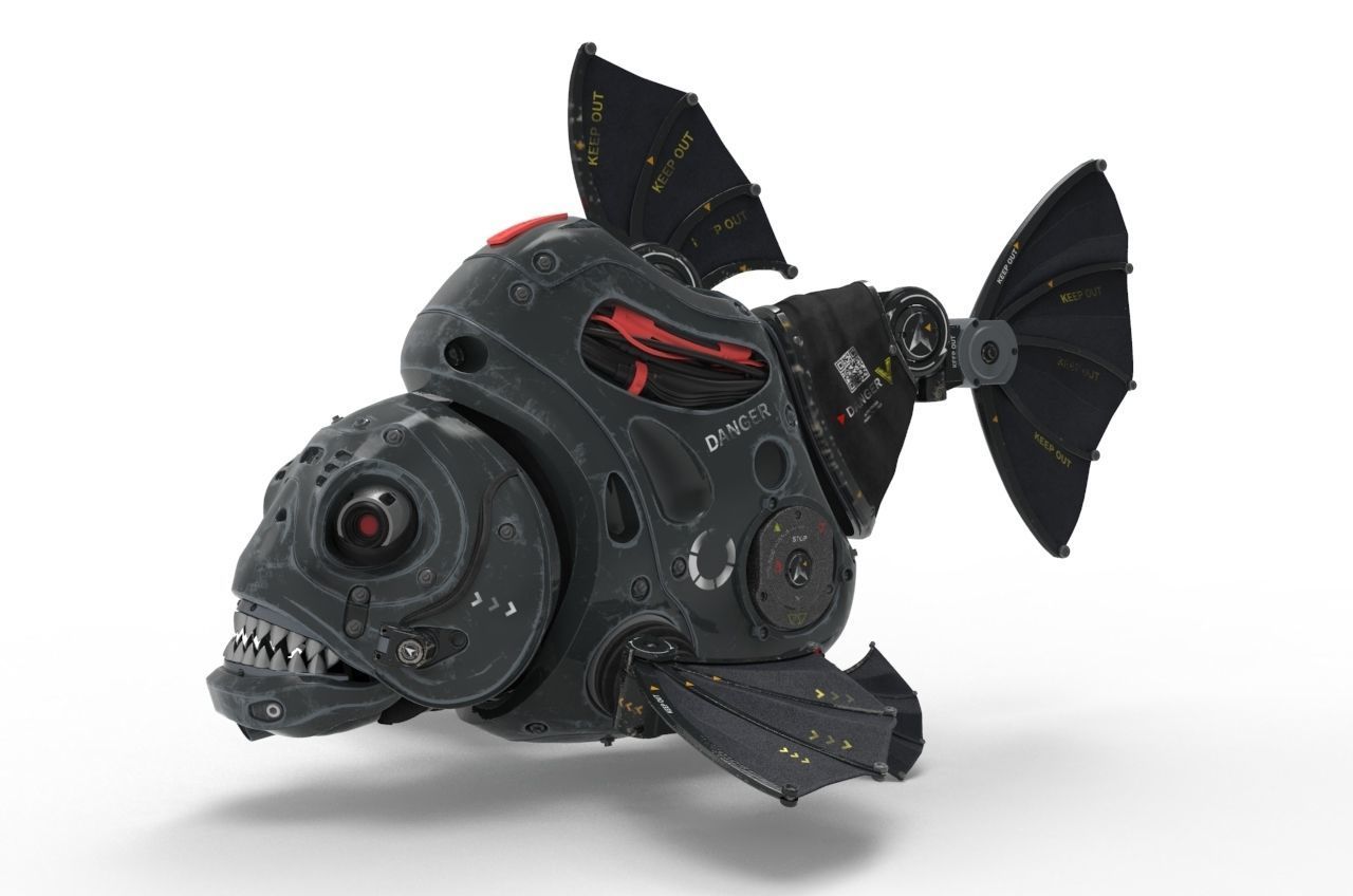 piranha robot 3D model_6