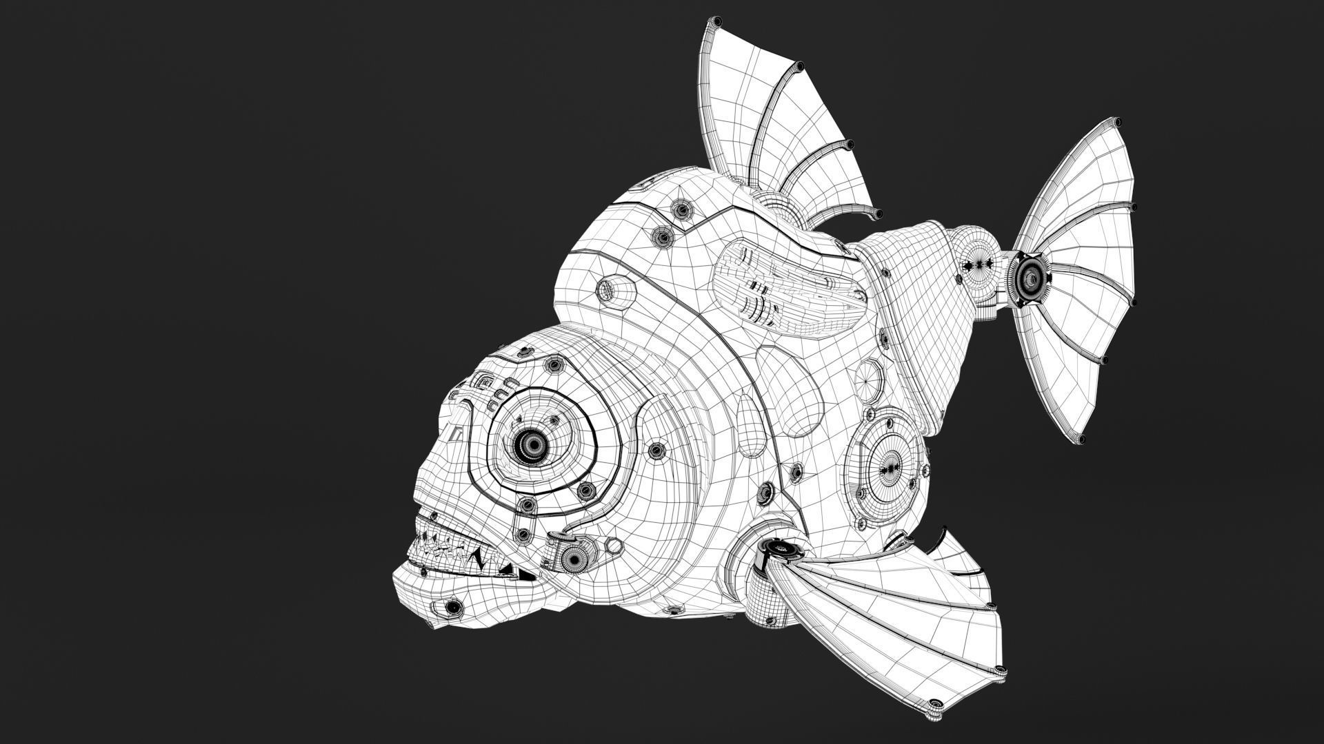 piranha robot 3D model_17