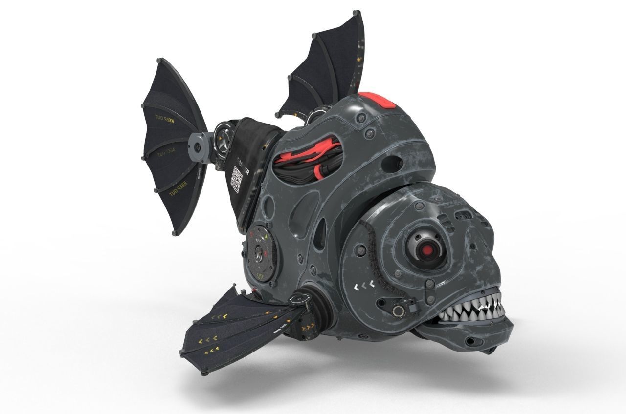 piranha robot 3D model_9