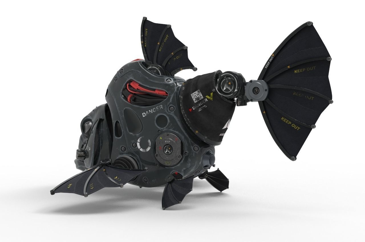piranha robot 3D model_2