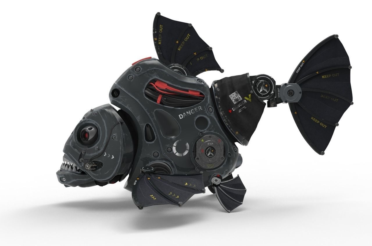 piranha robot 3D model_13