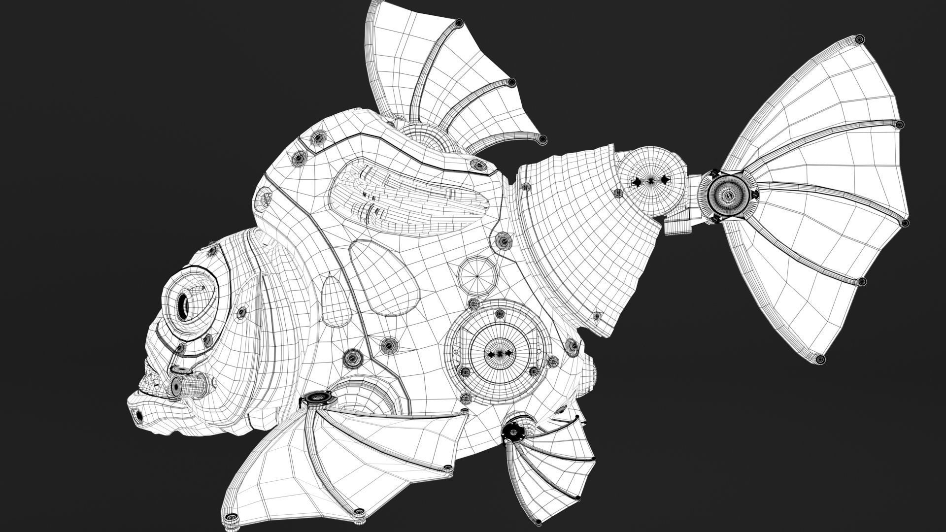 piranha robot 3D model_19
