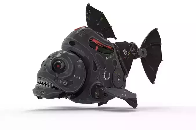 piranha robot 3D model piranha robot 3D model