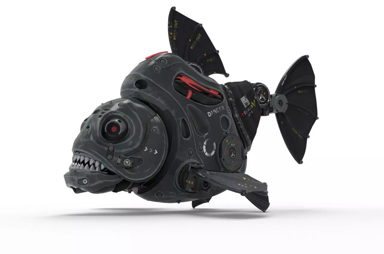 piranha robot 3D model_0