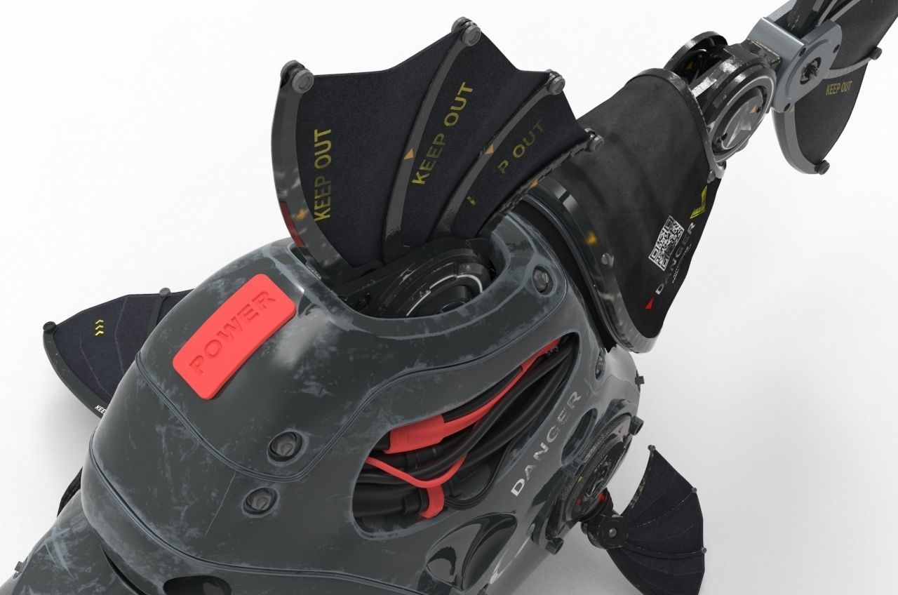 piranha robot 3D model_11