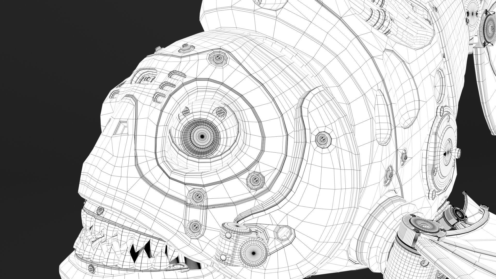 piranha robot 3D model_16