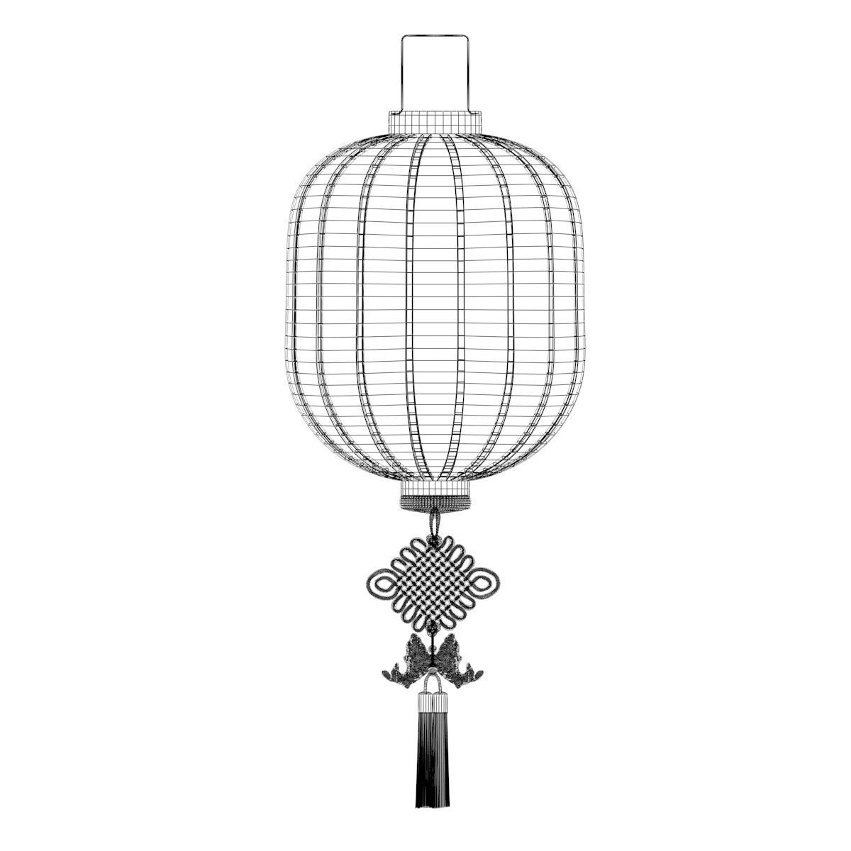 Chinese red Lantern 3D model_5