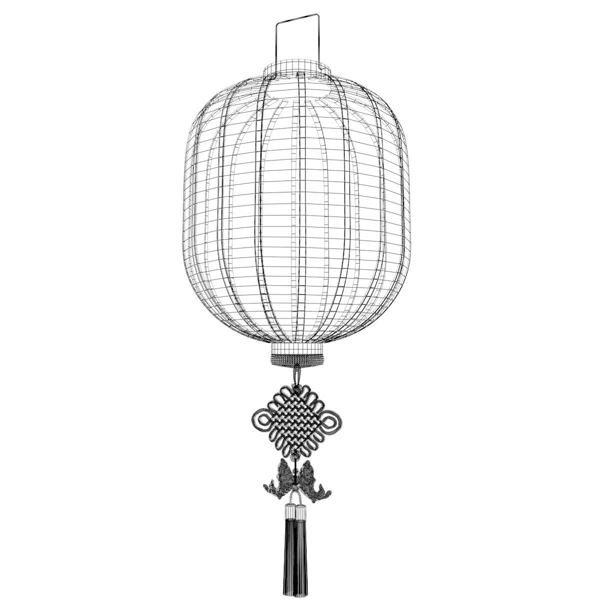 Chinese red Lantern 3D model_6