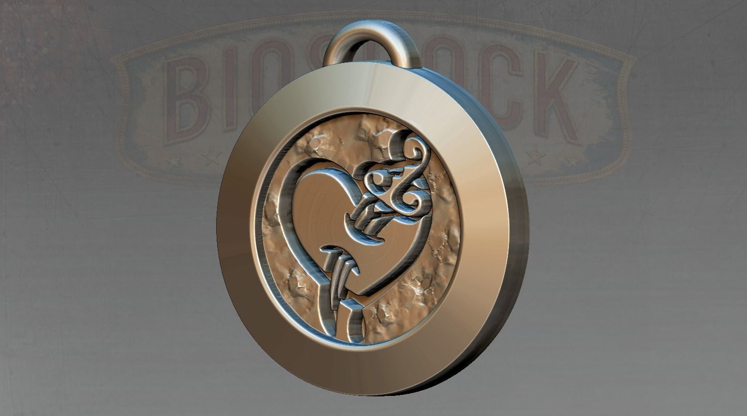 Possession biorock medallion 3D print model_2