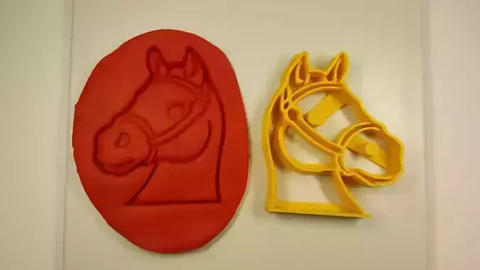 cutter horse cortante caballo cookie 3D model