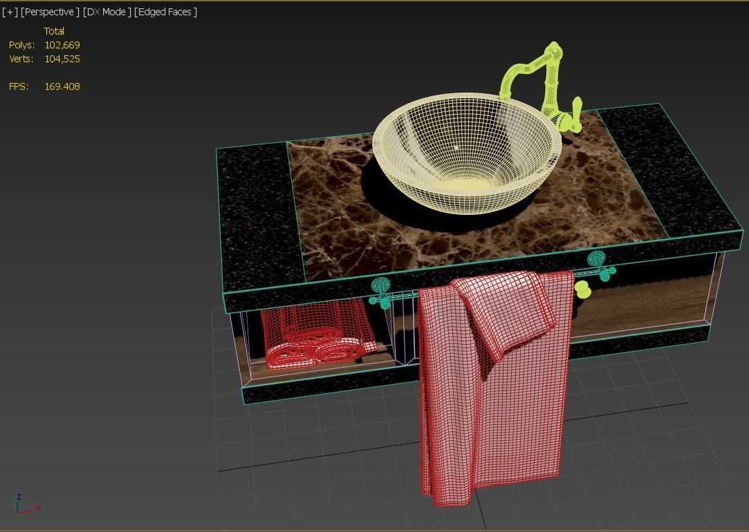 azure wash basin 01 3D model_3