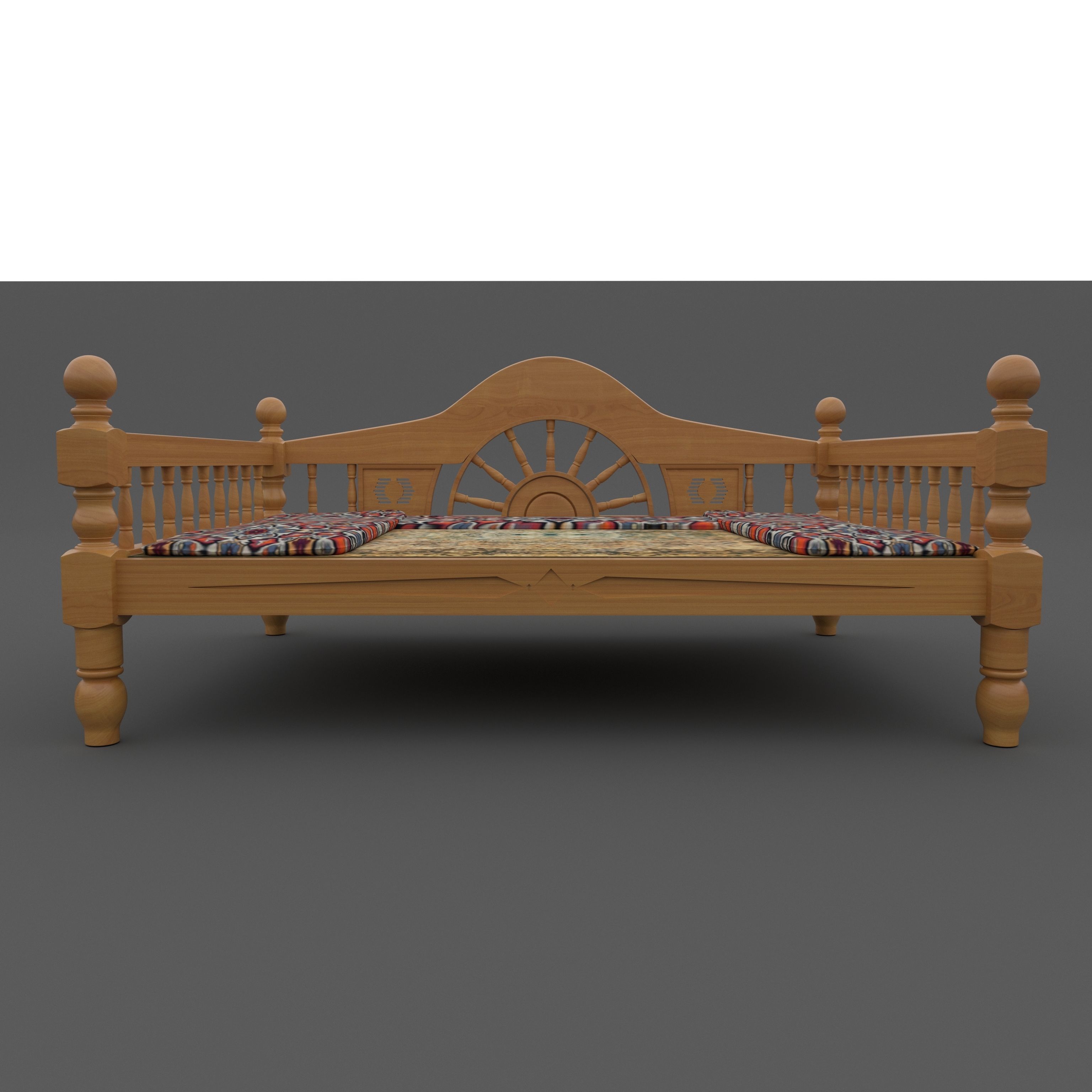Uzbek Tapchan 3D model_1