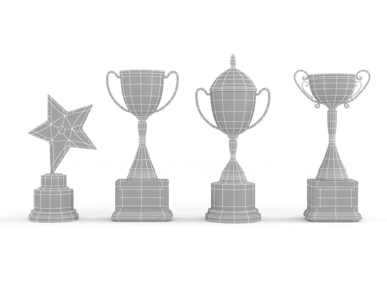 Cups Trophy 3D model_5
