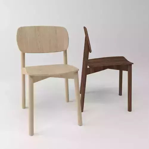 Soft edge wooden chair 